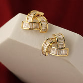 Triangle Topaz Earrings